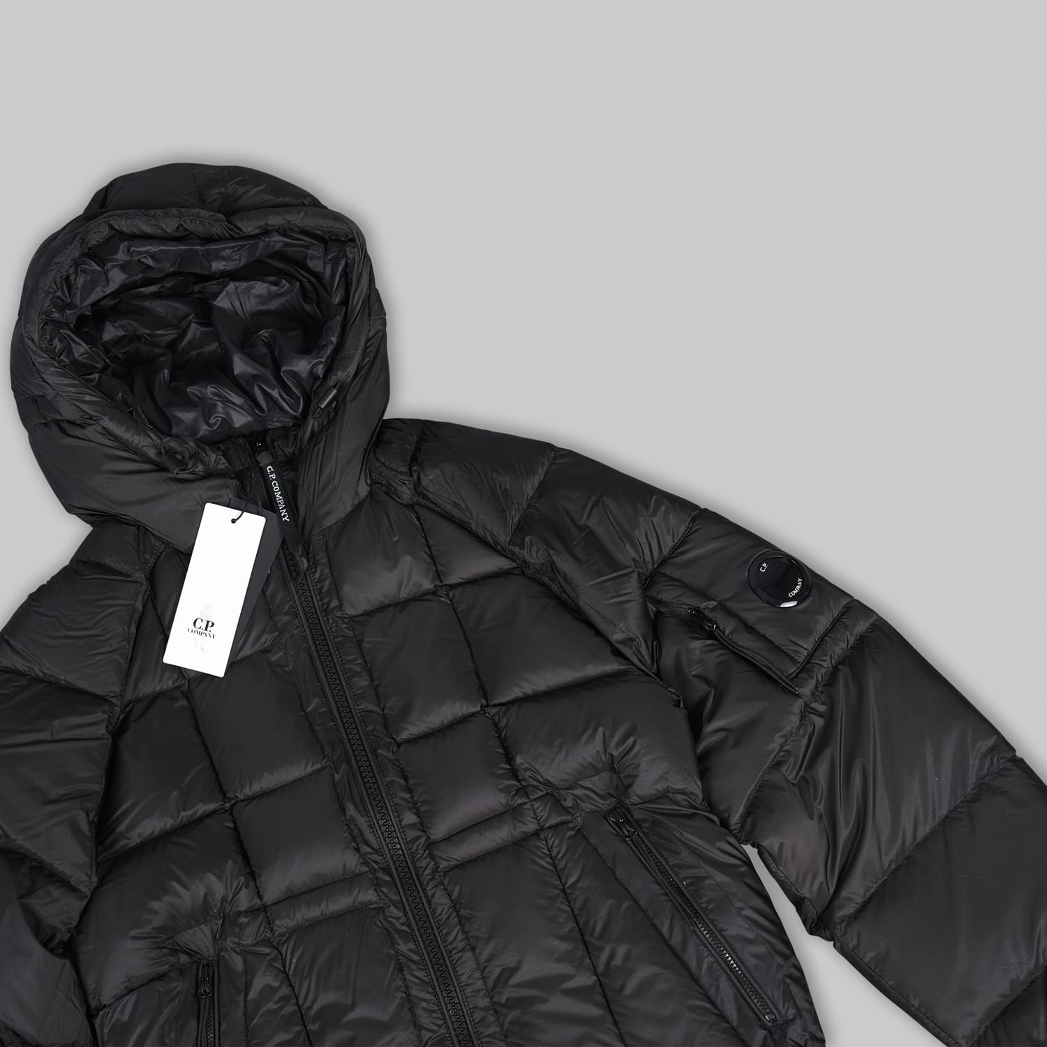 Black Shell Medium Down Jacket - Image 2