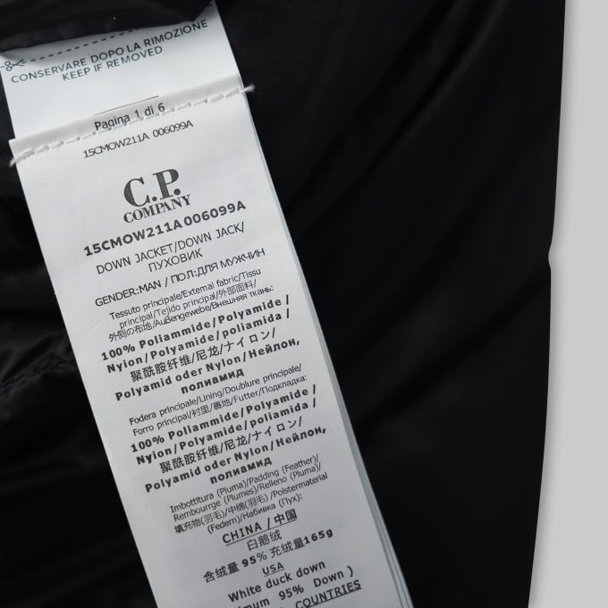 Black Shell Medium Down Jacket