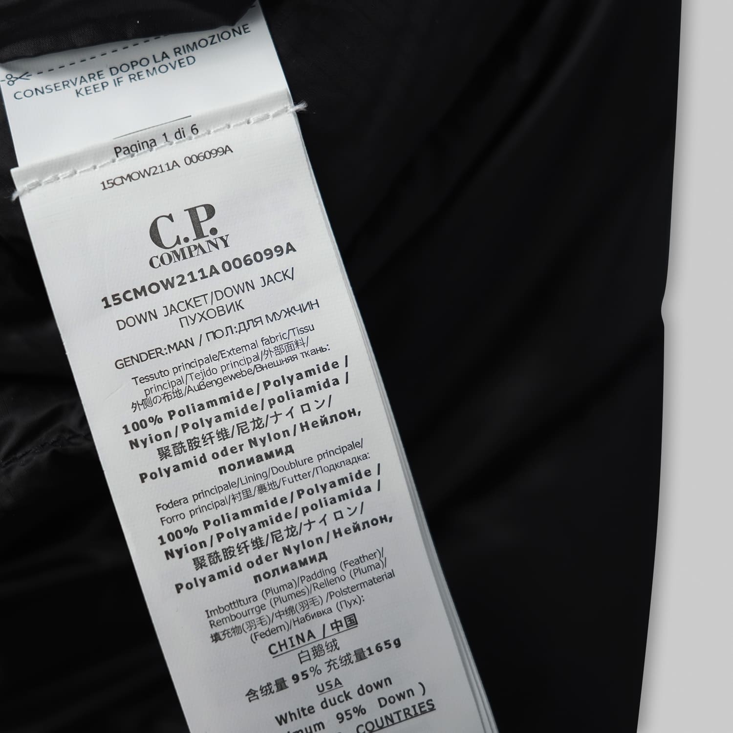 Black Shell Medium Down Jacket - Image 7