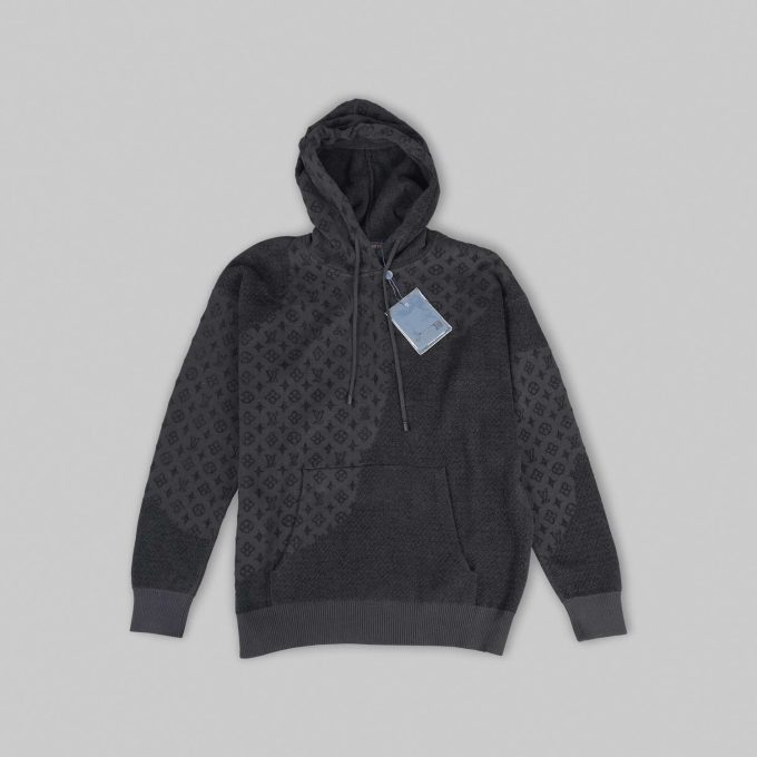 Black Jacquard Hoodie