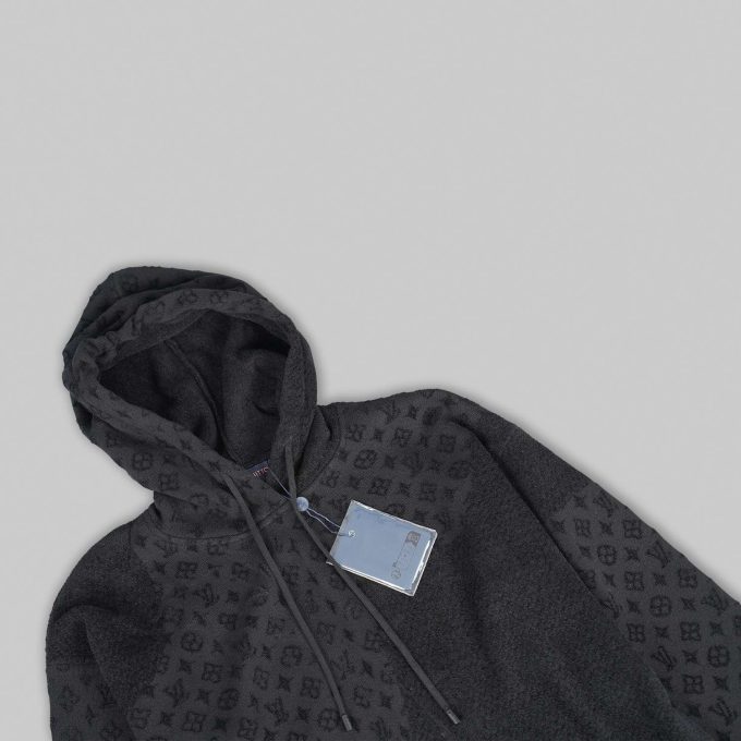 Black Jacquard Hoodie