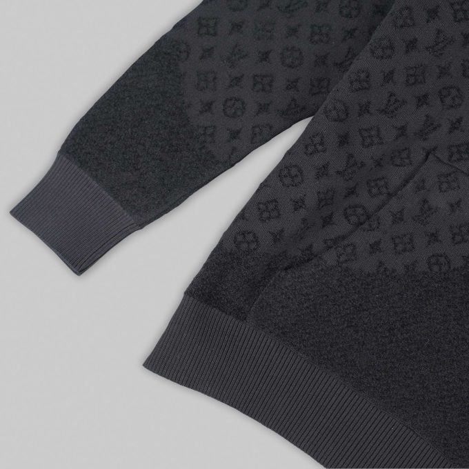 Black Jacquard Hoodie
