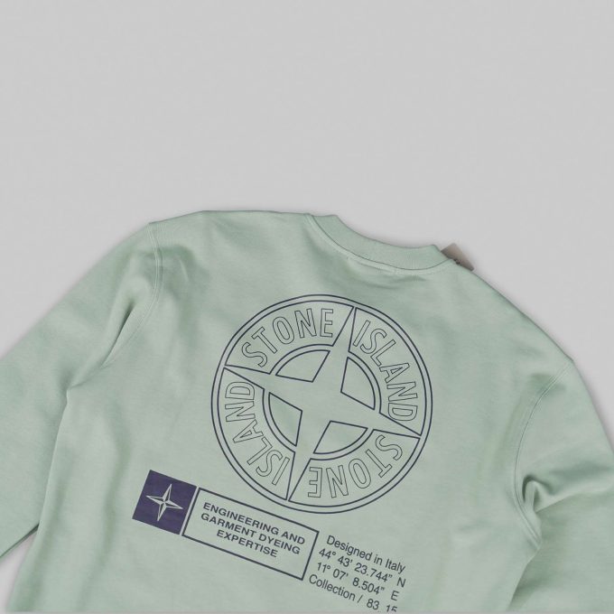 Sage Green cotton fleece sweatshirt