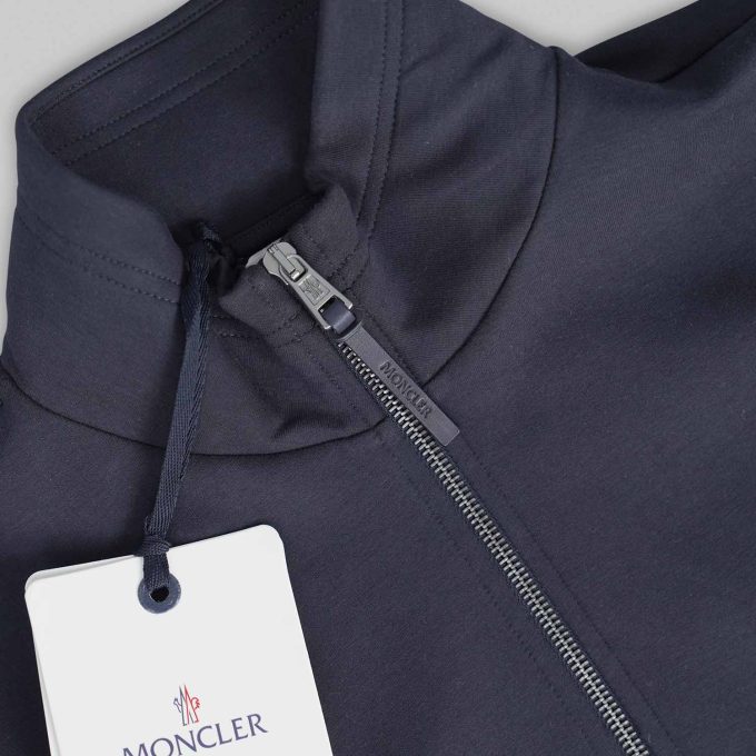 Navy Cotton Half-Zip Sweatshirt