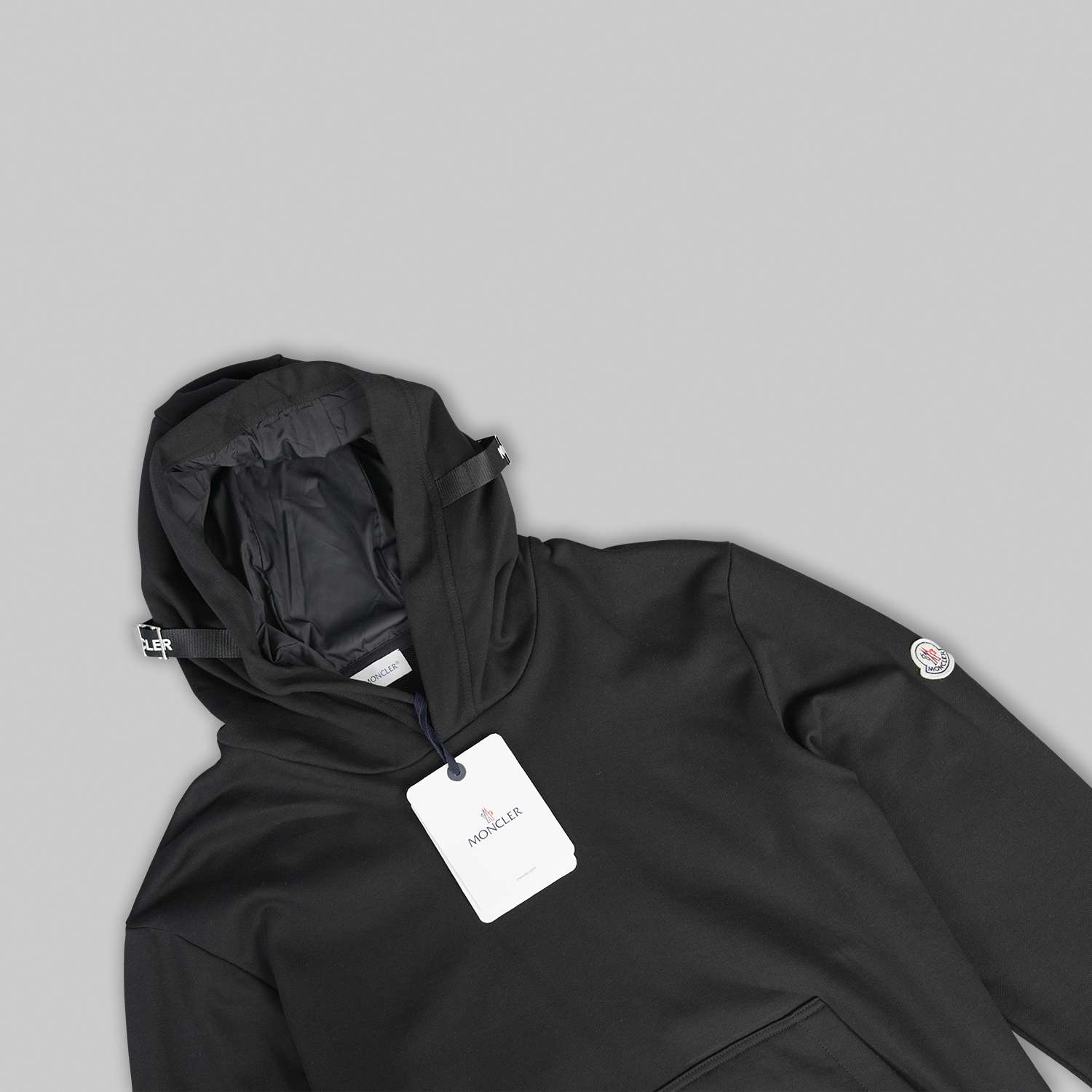Black Adjustable Cotton Hoodie - Image 4