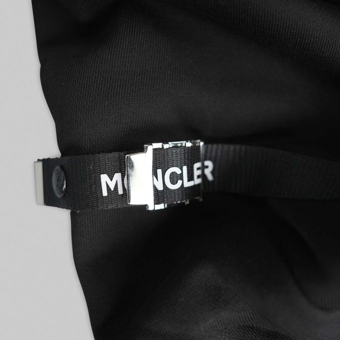 Black Adjustable Cotton Hoodie