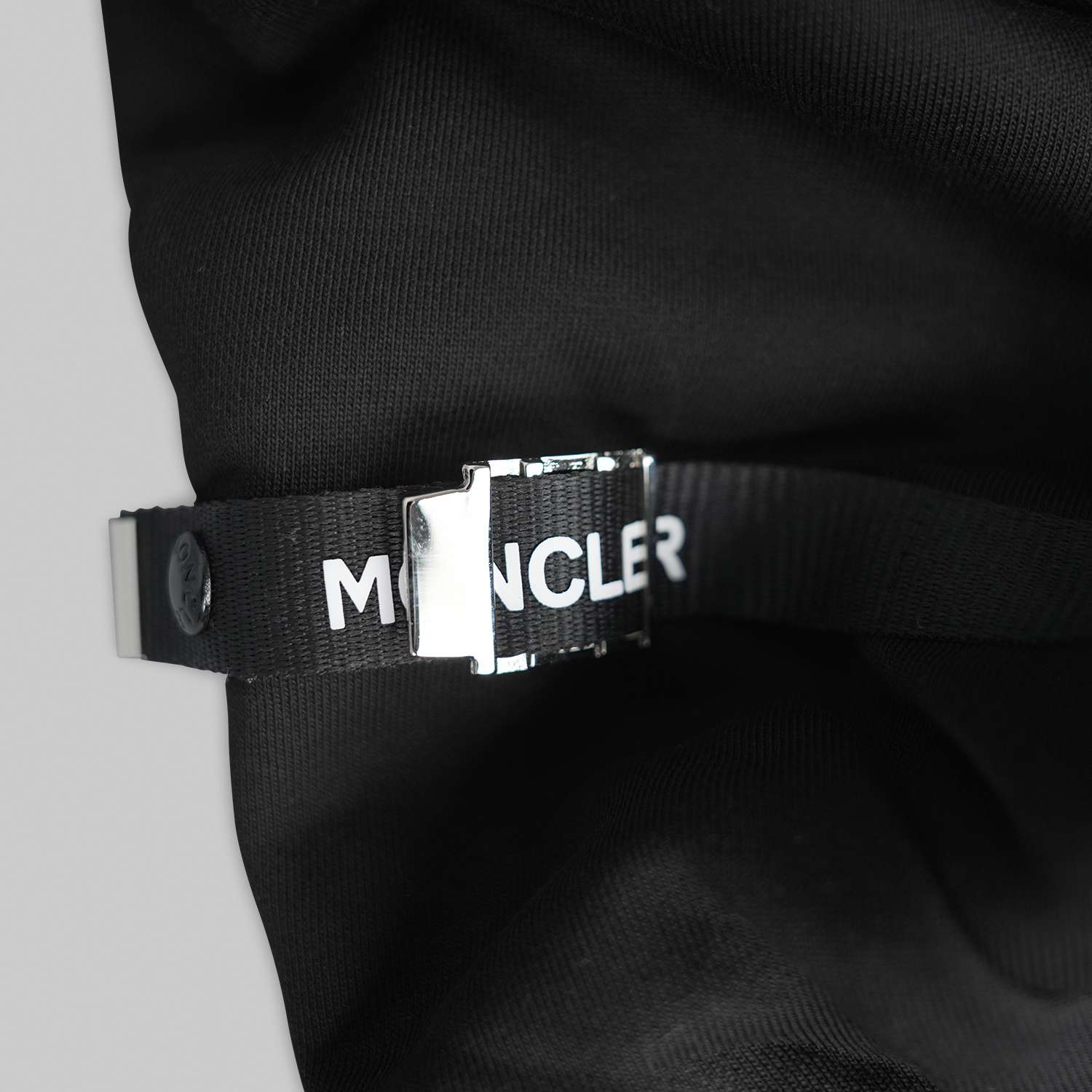 Black Adjustable Cotton Hoodie - Image 2