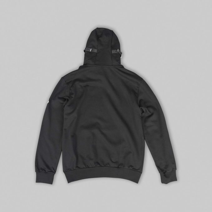 Black Adjustable Cotton Hoodie