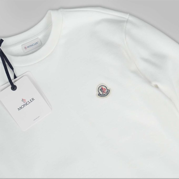 White Logo Patch Cotton Sweatshirt