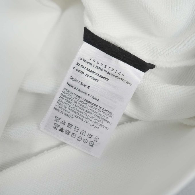 White Logo Patch Cotton Sweatshirt