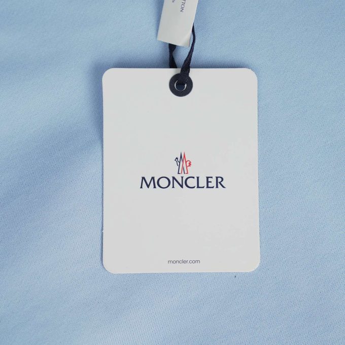 Light Blue Logo Patch Cotton Hoodie