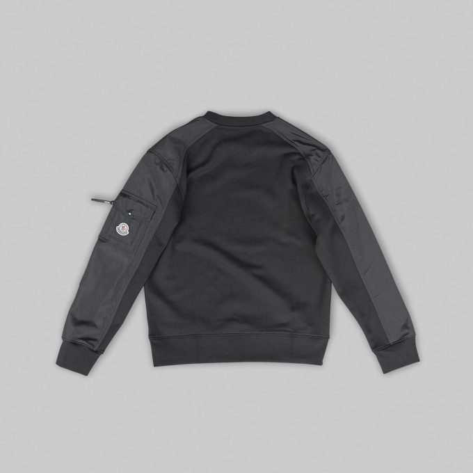 Black Cotton Blend Sweatshirt