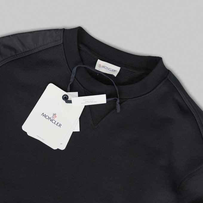 Black Cotton Blend Sweatshirt