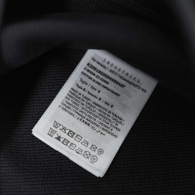 Black Cotton Blend Sweatshirt