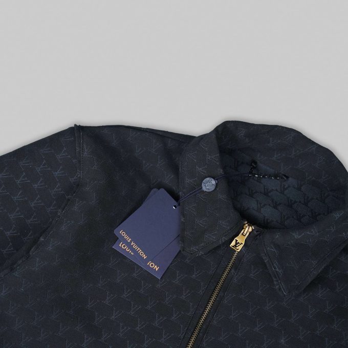 Black Cotton Blouson Overshirt