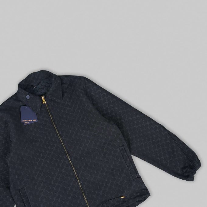 Black Cotton Blouson Overshirt