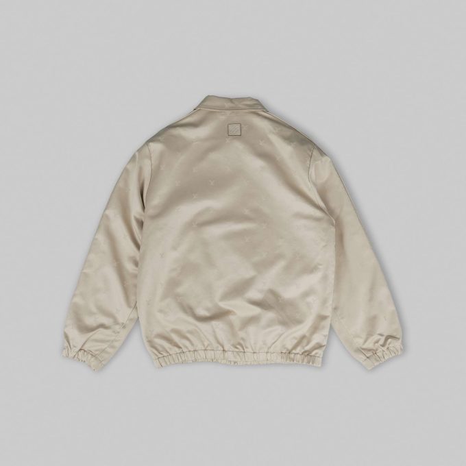 Beige Cotton Jacquard Overshirt