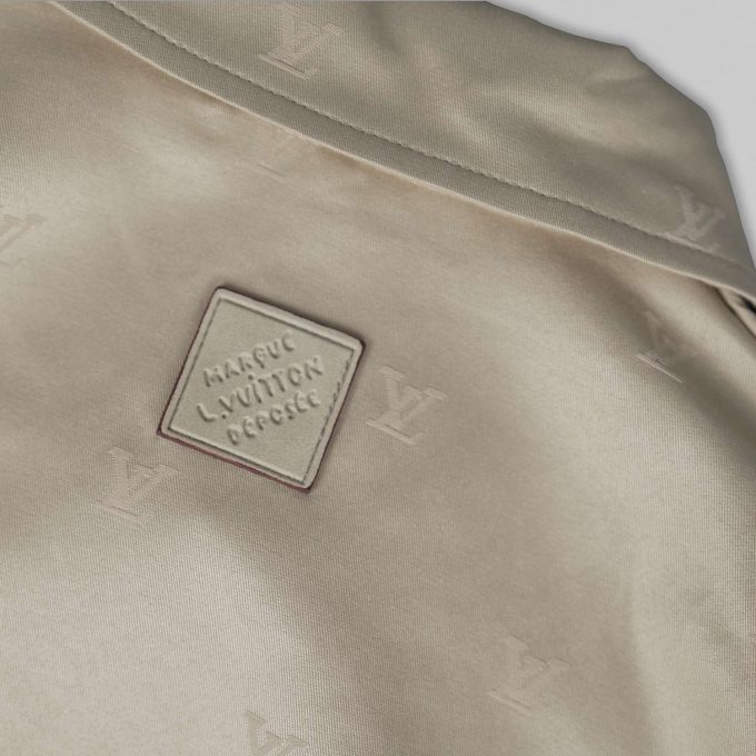 Beige Cotton Jacquard Overshirt