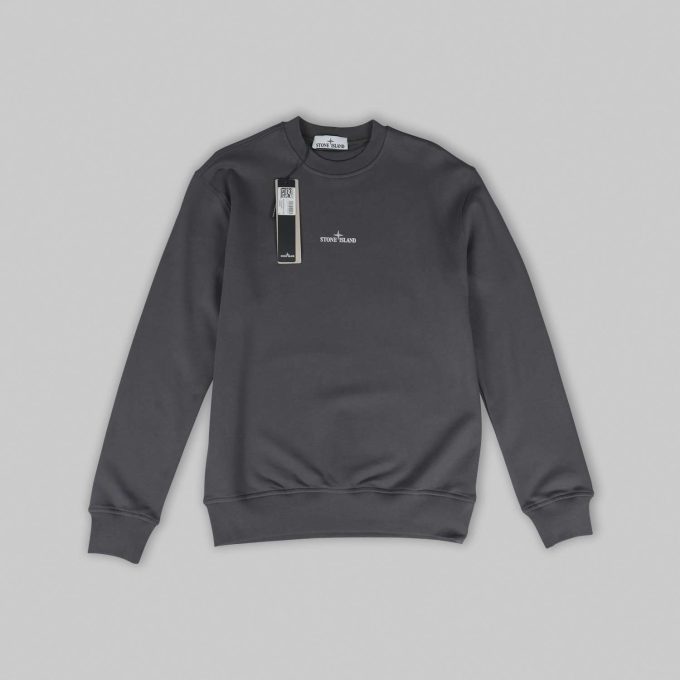 Black cotton fleece sweatshirt