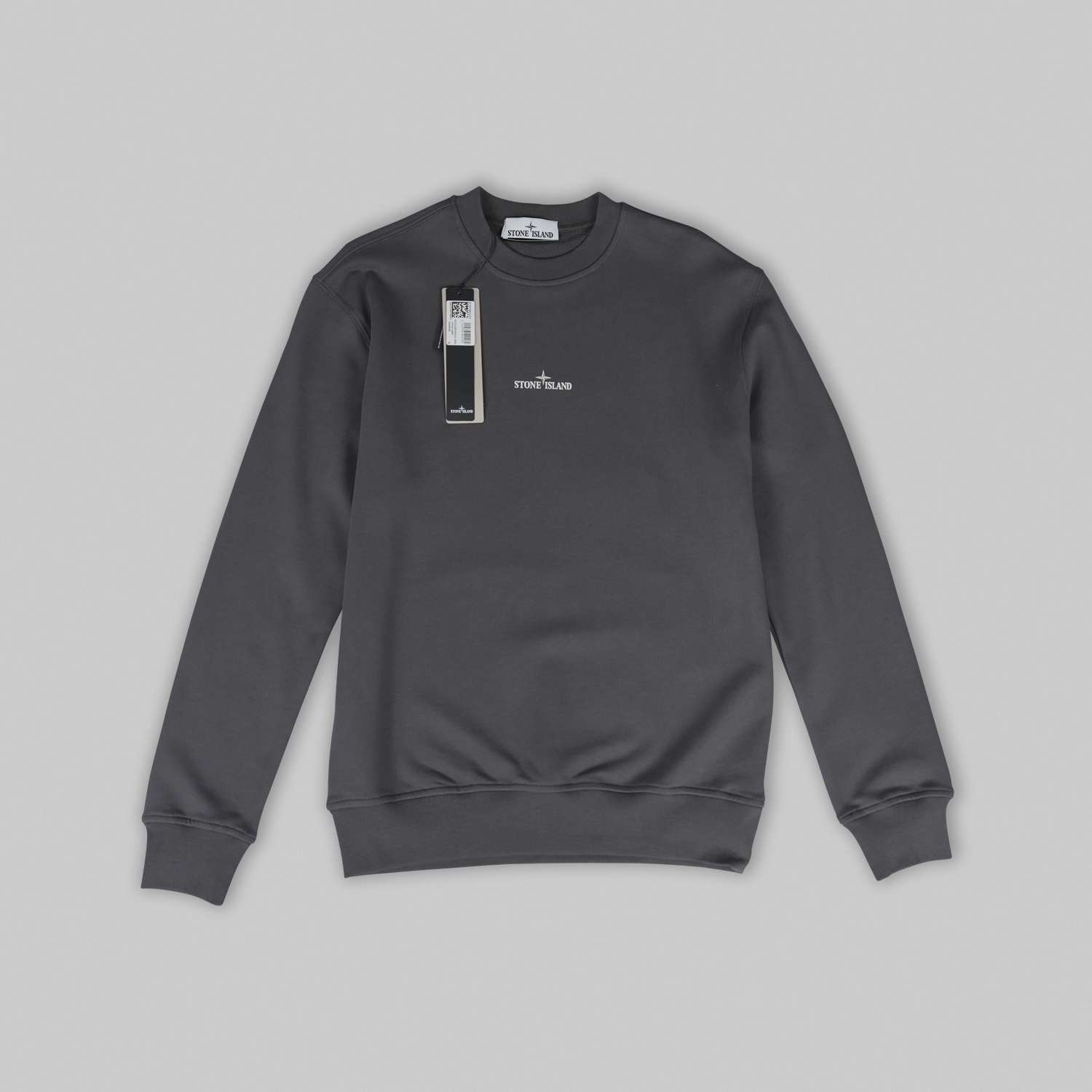 Black cotton fleece sweatshirt