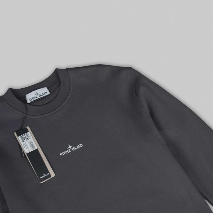 Black cotton fleece sweatshirt