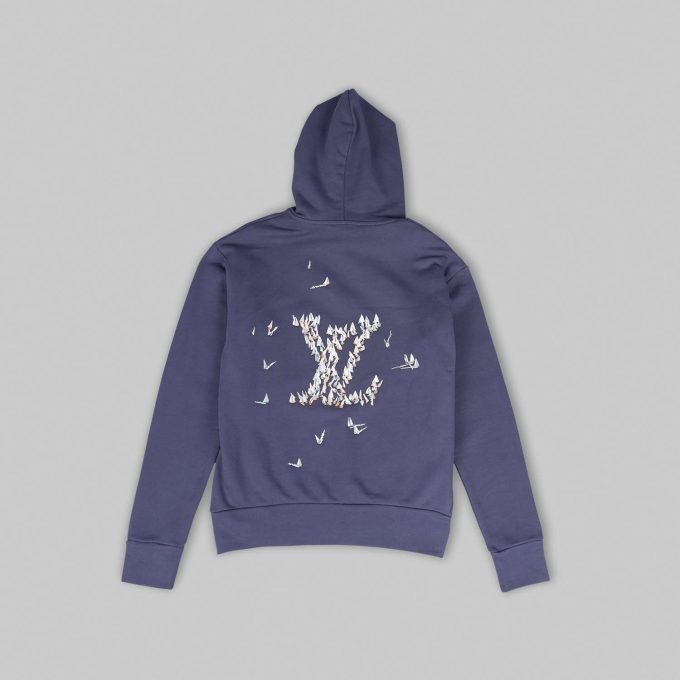Navy Embroidered Signature Hoodie