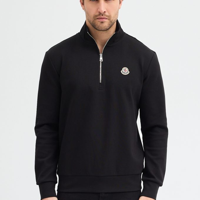 Black Quarter Zip Sweatshirt