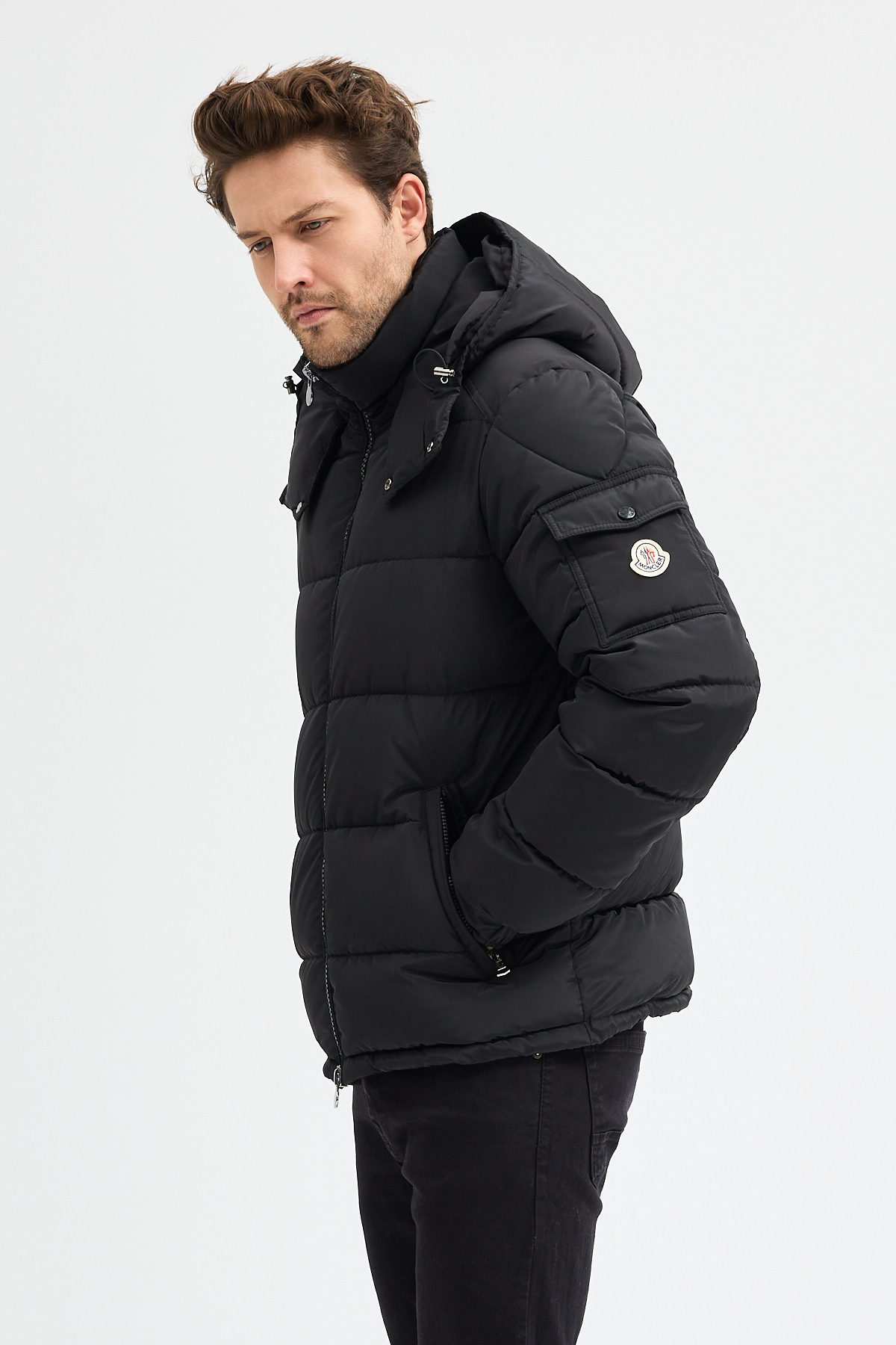 Black Matte Short Down Jacket - Image 10