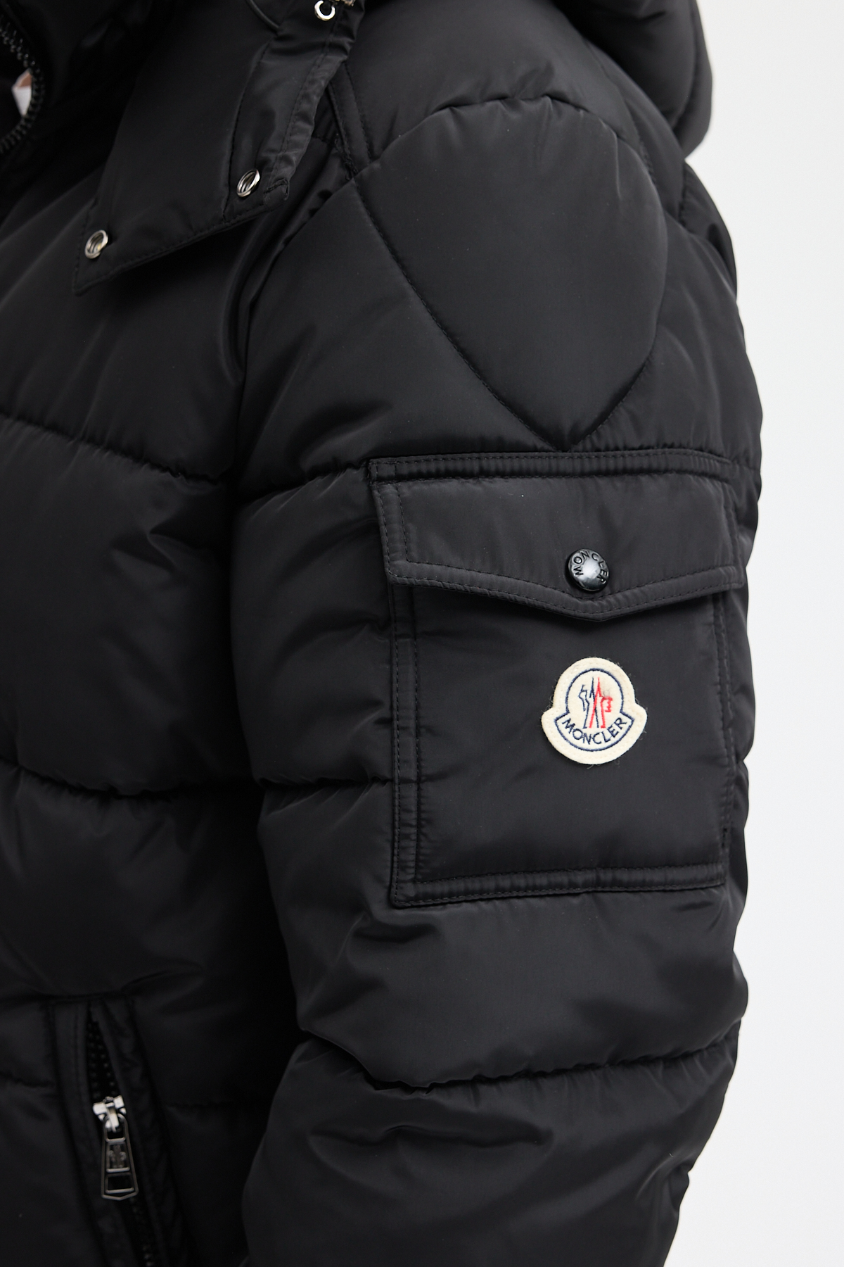Black Matte Short Down Jacket - Image 11