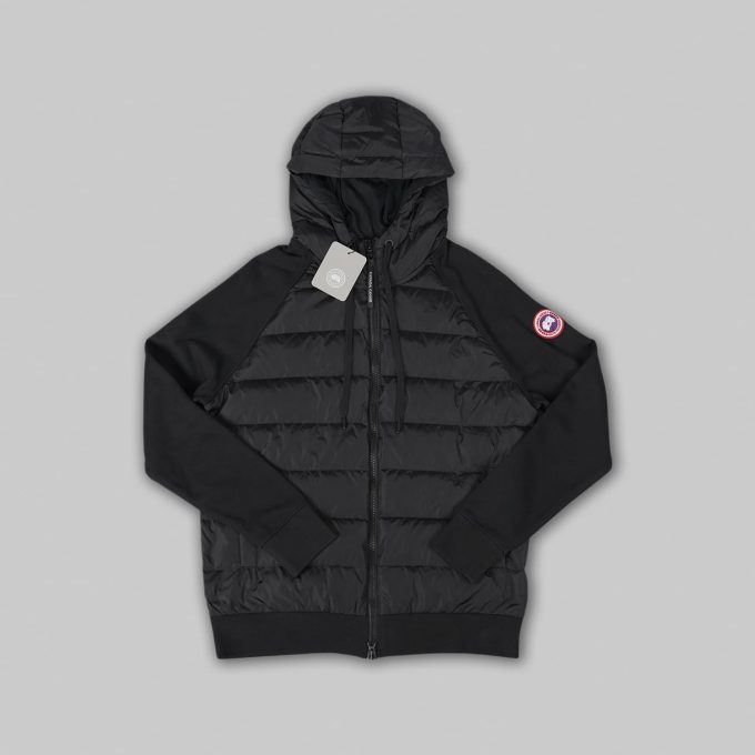 Black Quilted Hooded Jacket