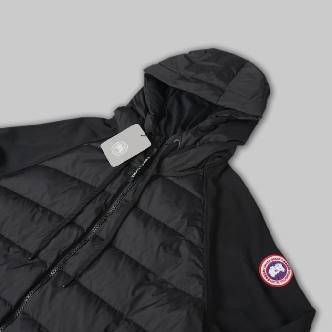 Black Quilted Hooded Jacket