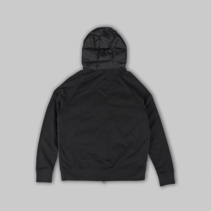 Black Quilted Hooded Jacket