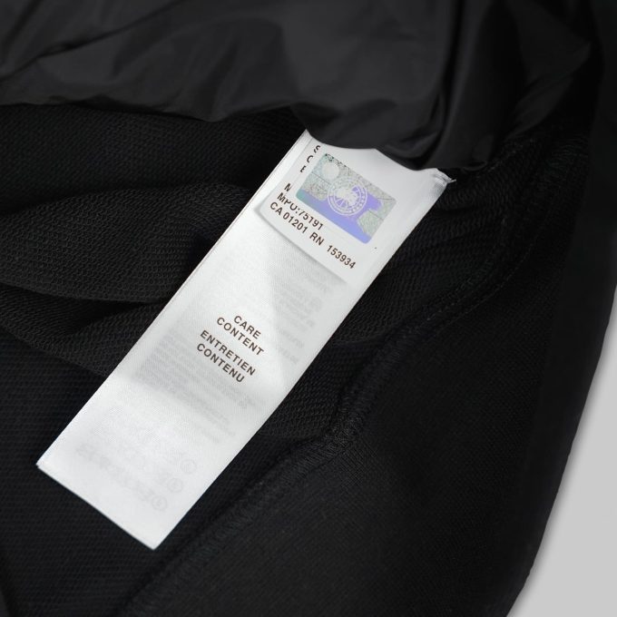 Black Quilted Hooded Jacket